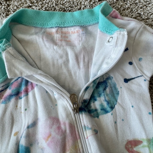 Burt’s Bees Baby Organic Cotton Footed Sleeper galaxy planets– Size 3-6 Months - Picture 5 of 11